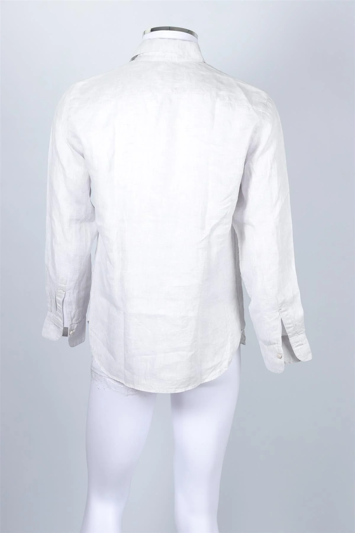 100% CAPRI GREY MEN'S LINEN SHIRT MEDIUM - Image 4