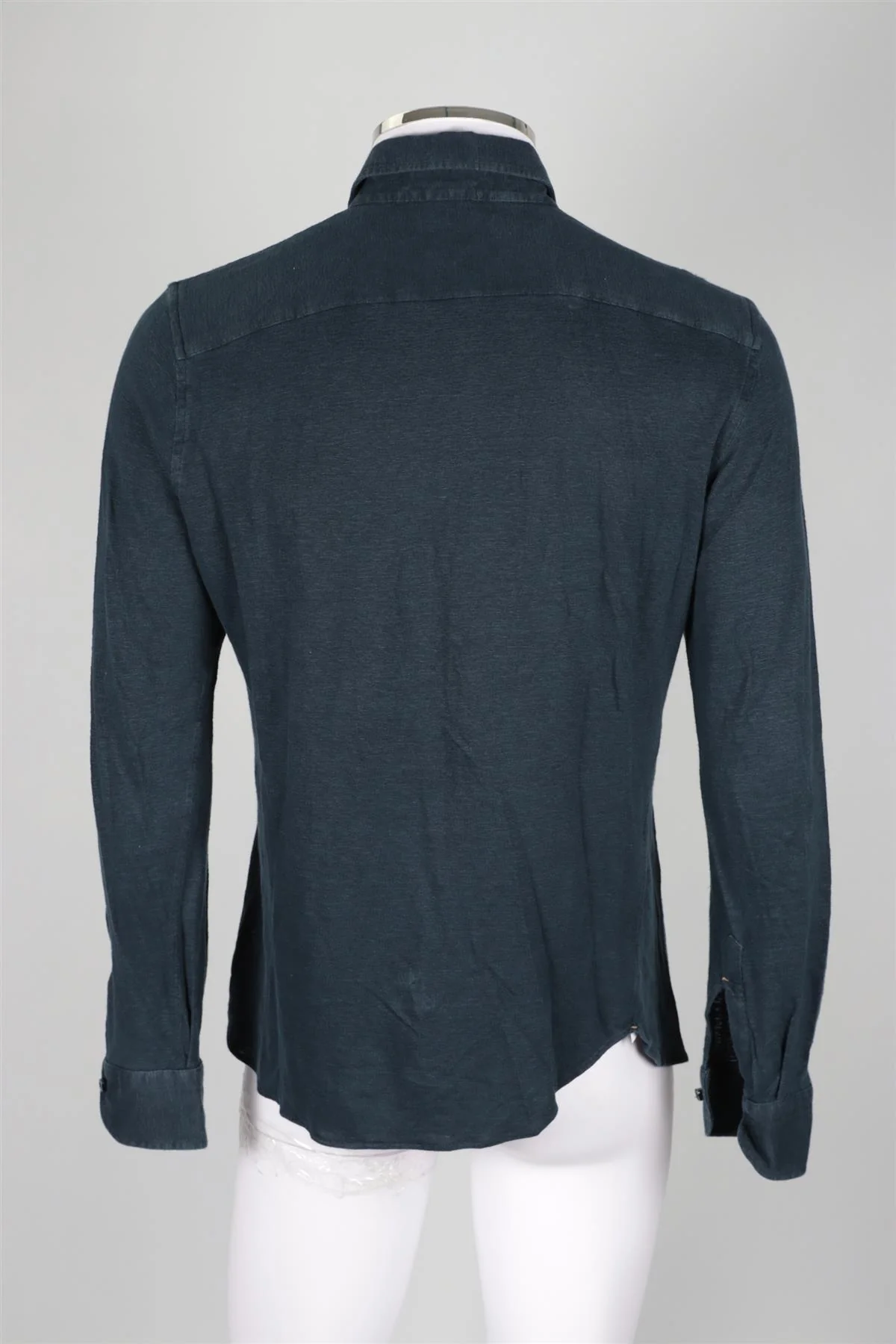 100% CAPRI NAVY MEN'S COTTON SHIRT MEDIUM - Image 4