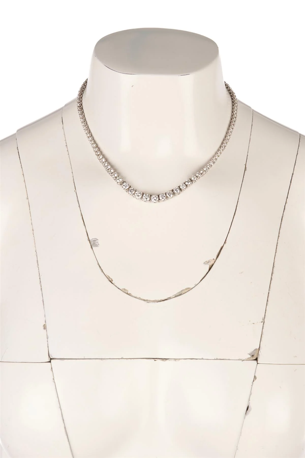 14K WHITE GOLD 11.5CTS DIAMOND NECKLACE - Image 11