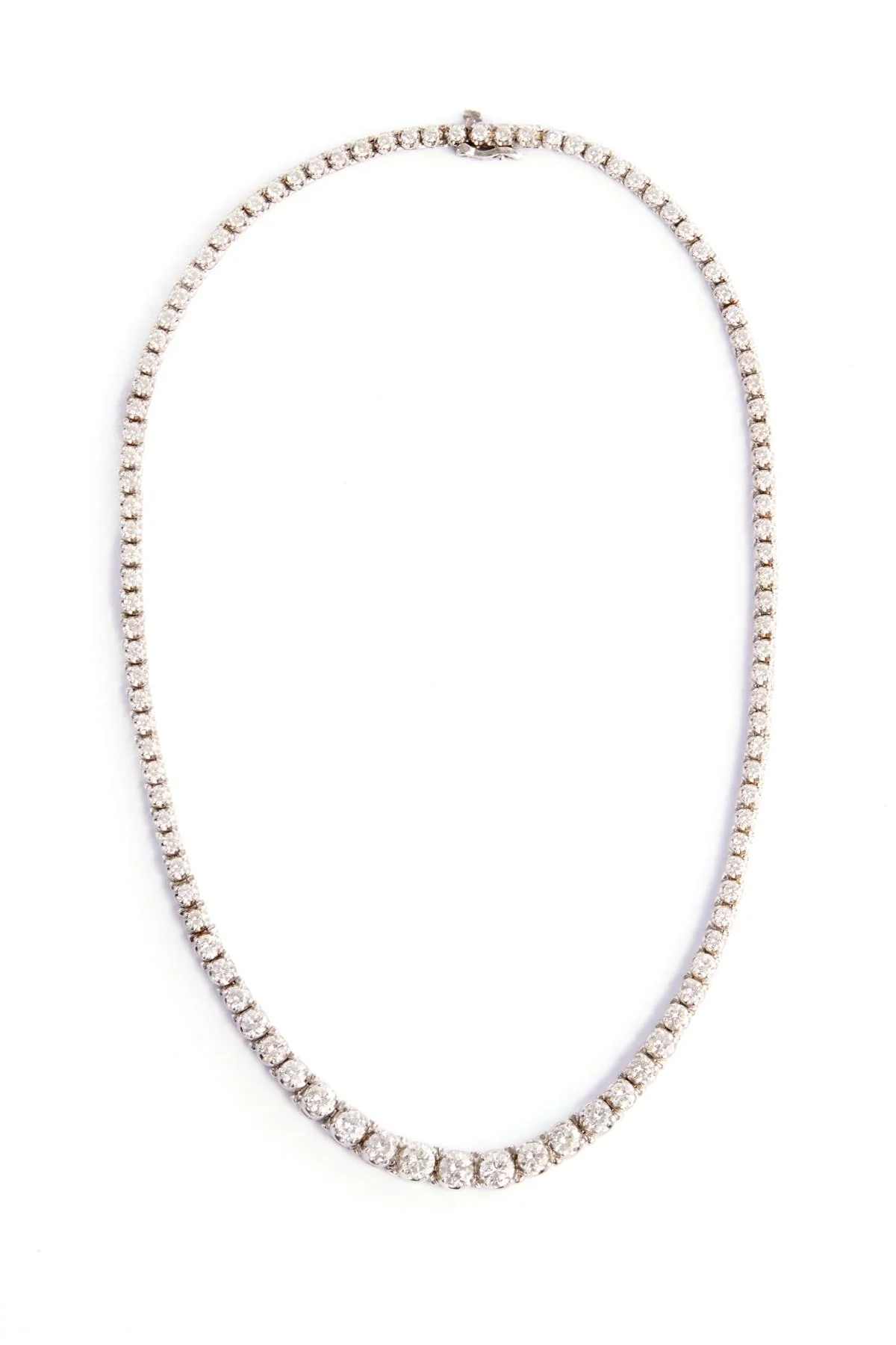 14K WHITE GOLD 11.5CTS DIAMOND NECKLACE - Image 2