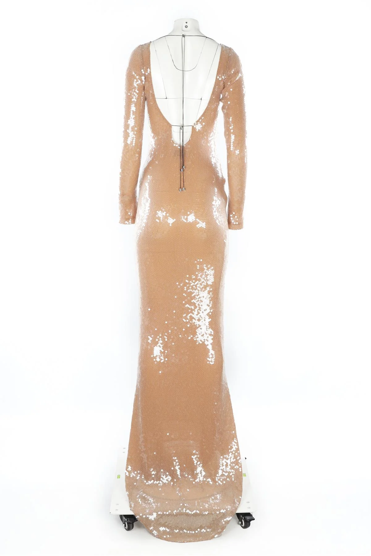 16 ARLINGTON NUDE SEQUIN MAXI DRESS UK 8 - Image 4