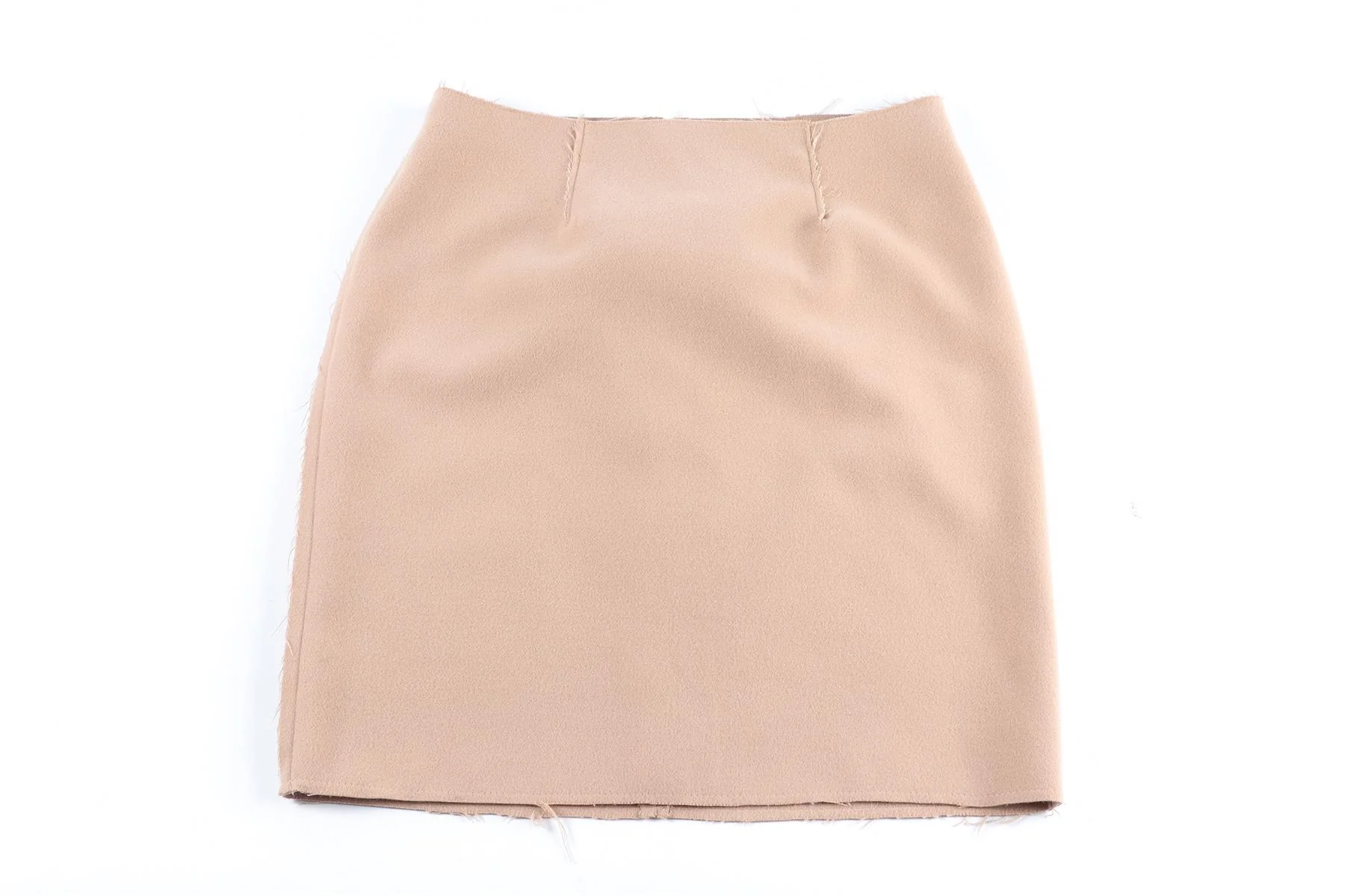 16ARLINGTON TAN FELT MINI SKIRT US 2 UK 6 - Image 2
