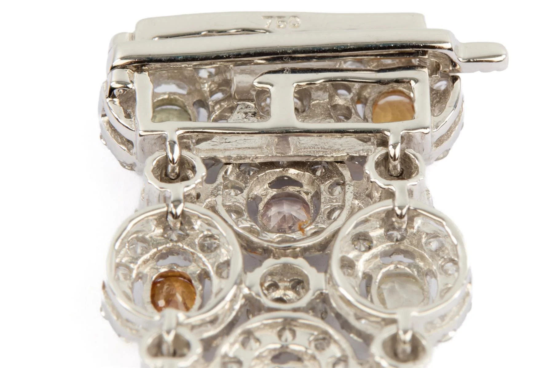 18K WHITE GOLD DIAMOND AND GEMSTONE BRACELET - Image 10