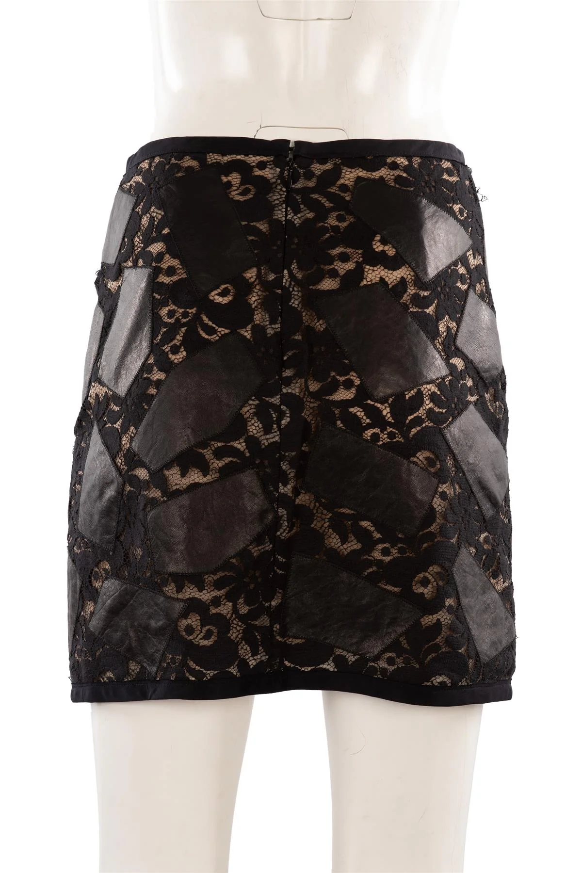 3.1 PHILLIP LIM BLACK LACE MINI SKIRT US 2 UK 6 - Image 4