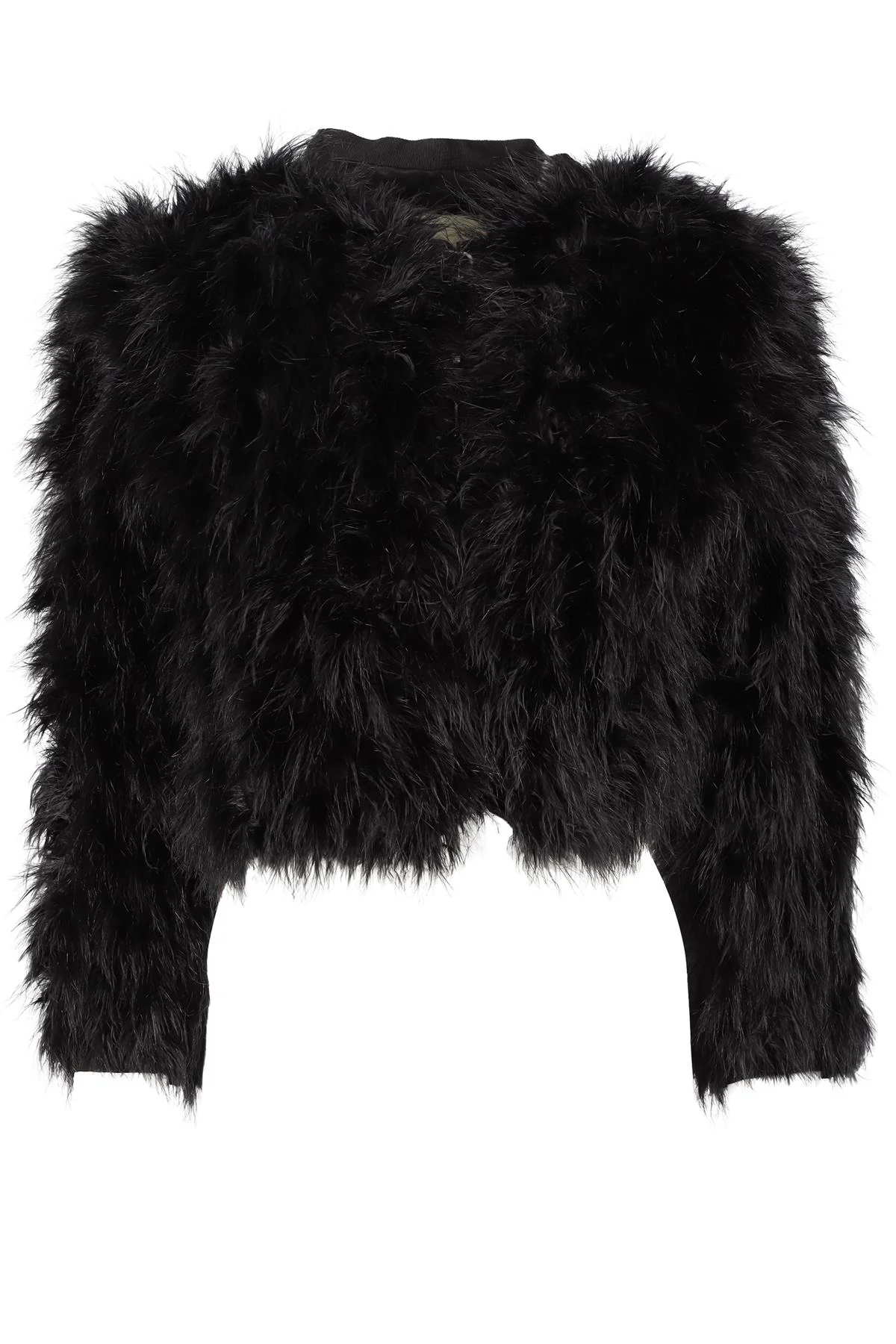 3.1 PHILLIP LIM BLACK SEQUIN AND FEATHER JACKET US 4 UK 8 - Image 5
