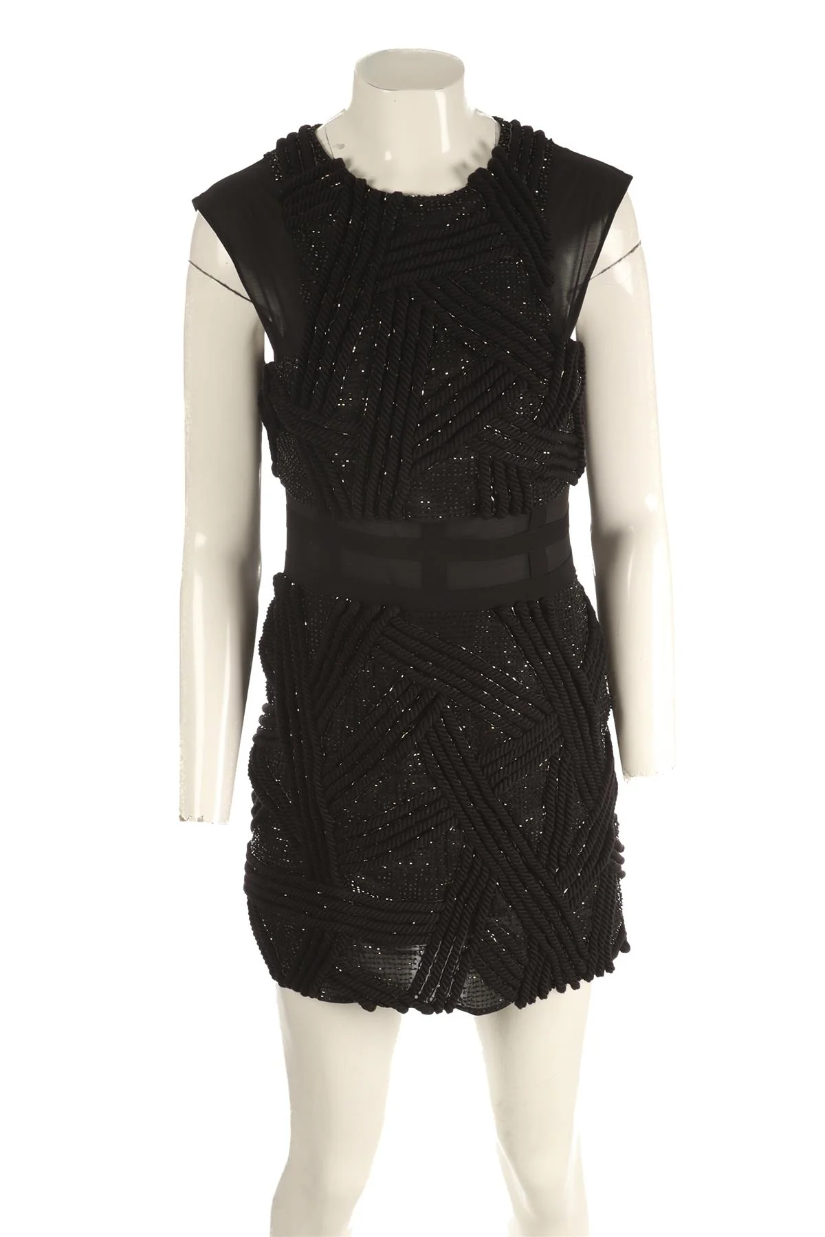 3.1 PHILLIP LIM BLACK SILK MINI DRESS US 2 UK 6 - Image 2