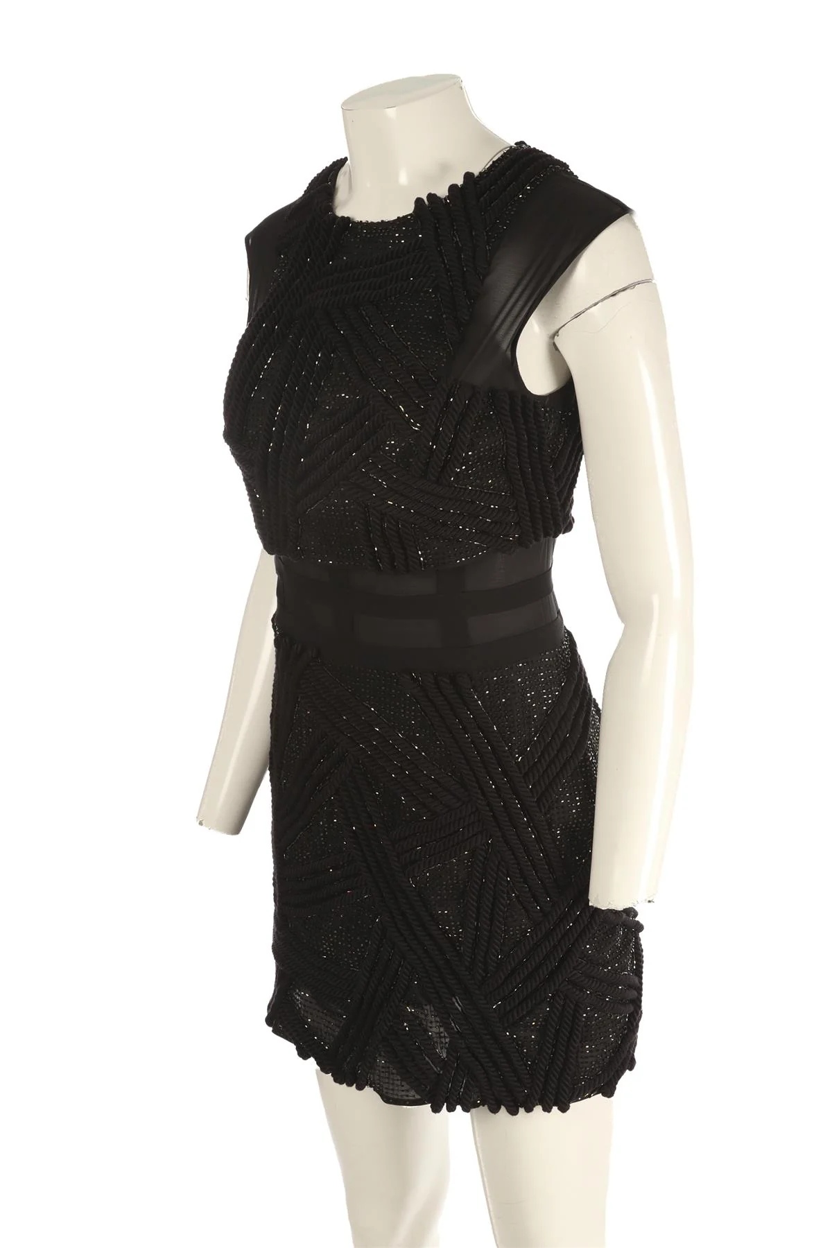 3.1 PHILLIP LIM BLACK SILK MINI DRESS US 2 UK 6 - Image 3