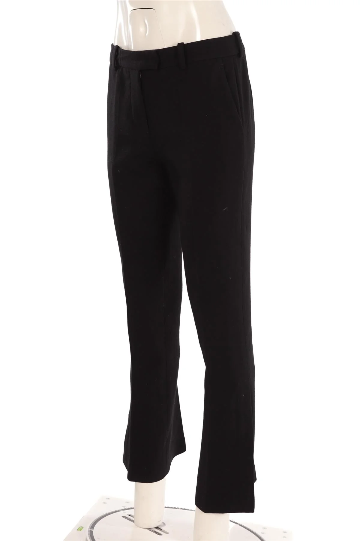 3.1. PHILLIP LIM BLACK WOOL STRAIGHT LEG PANTS US 4 UK 8 - Image 3
