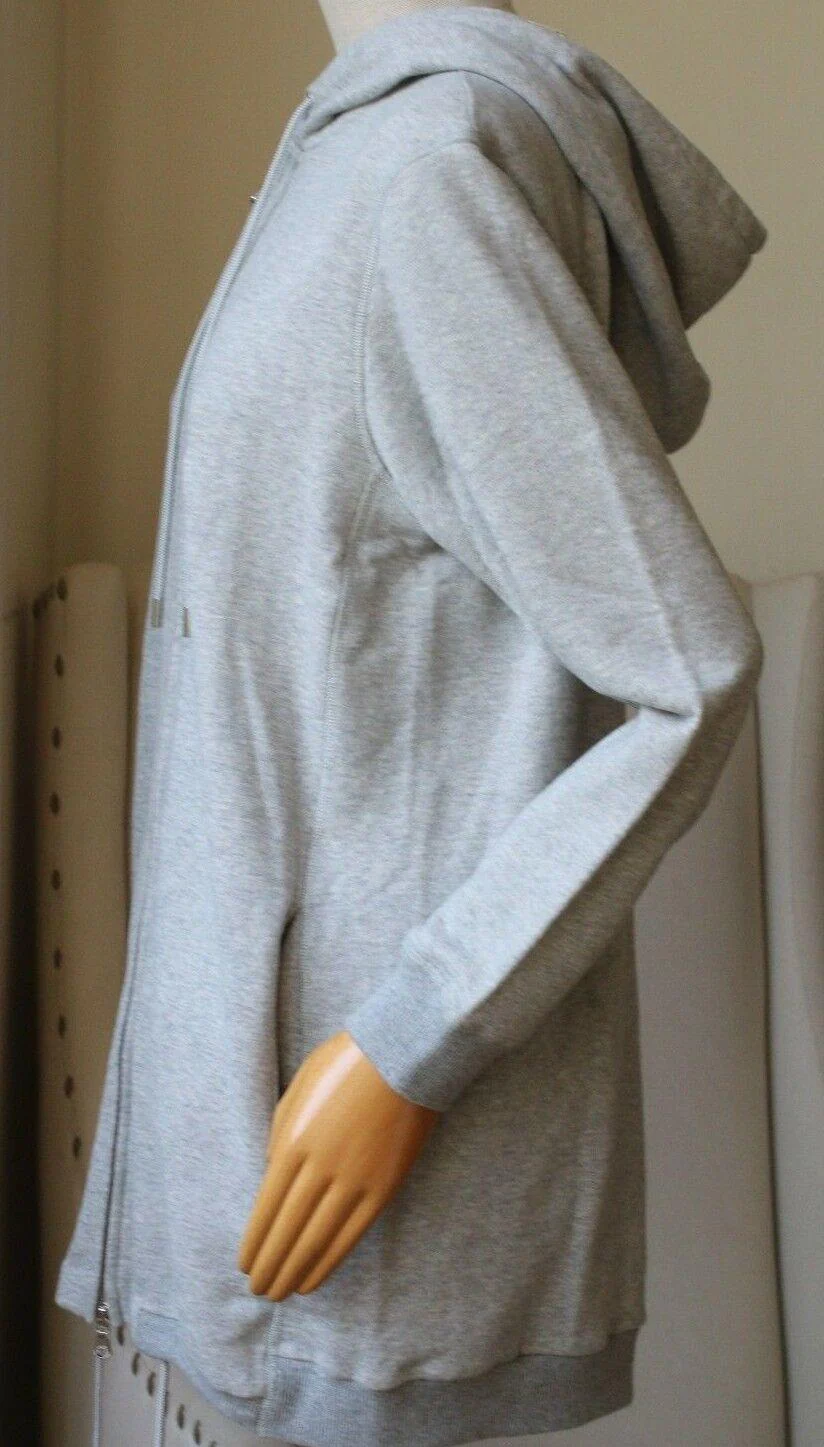 3.1 PHILLIP LIM LACE PANELED COTTON JERSEY HOODIE MEDIUM - Image 3
