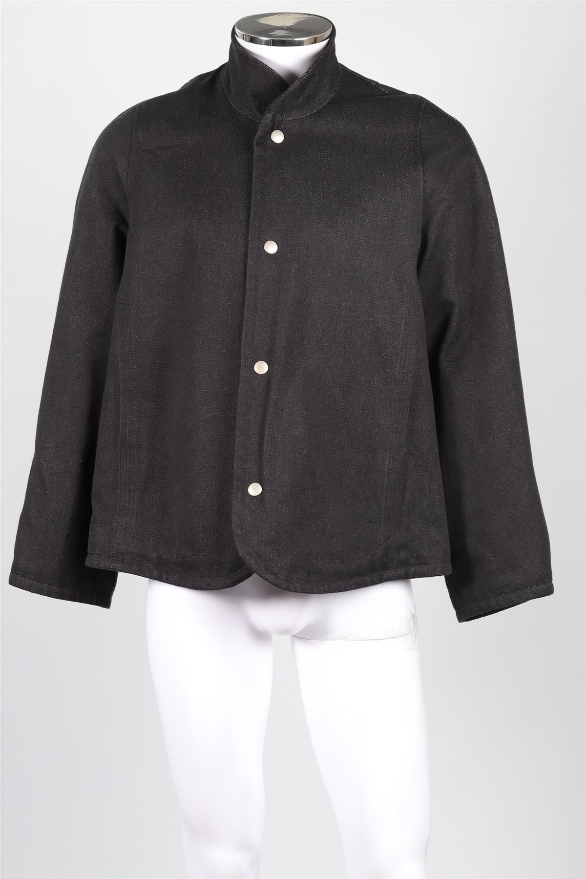 3MAN BLACK MEN'S DENIM JACKET SMALL - Image 2