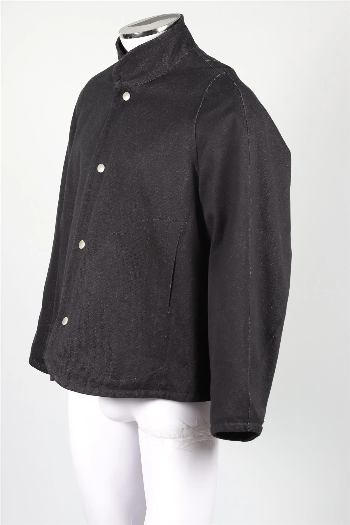 3MAN BLACK MEN'S DENIM JACKET SMALL - Image 3