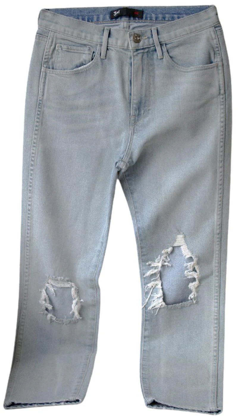 3X1 W3 DISTRESSED HIGH RISE SKINNY JEANS W26 UK 8 - Image 2
