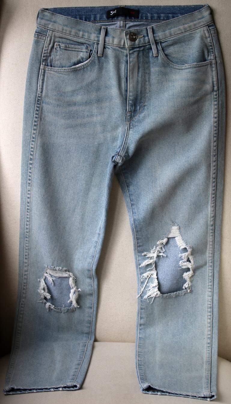 3X1 W3 DISTRESSED HIGH RISE SKINNY JEANS W26 UK 8 - Image 3