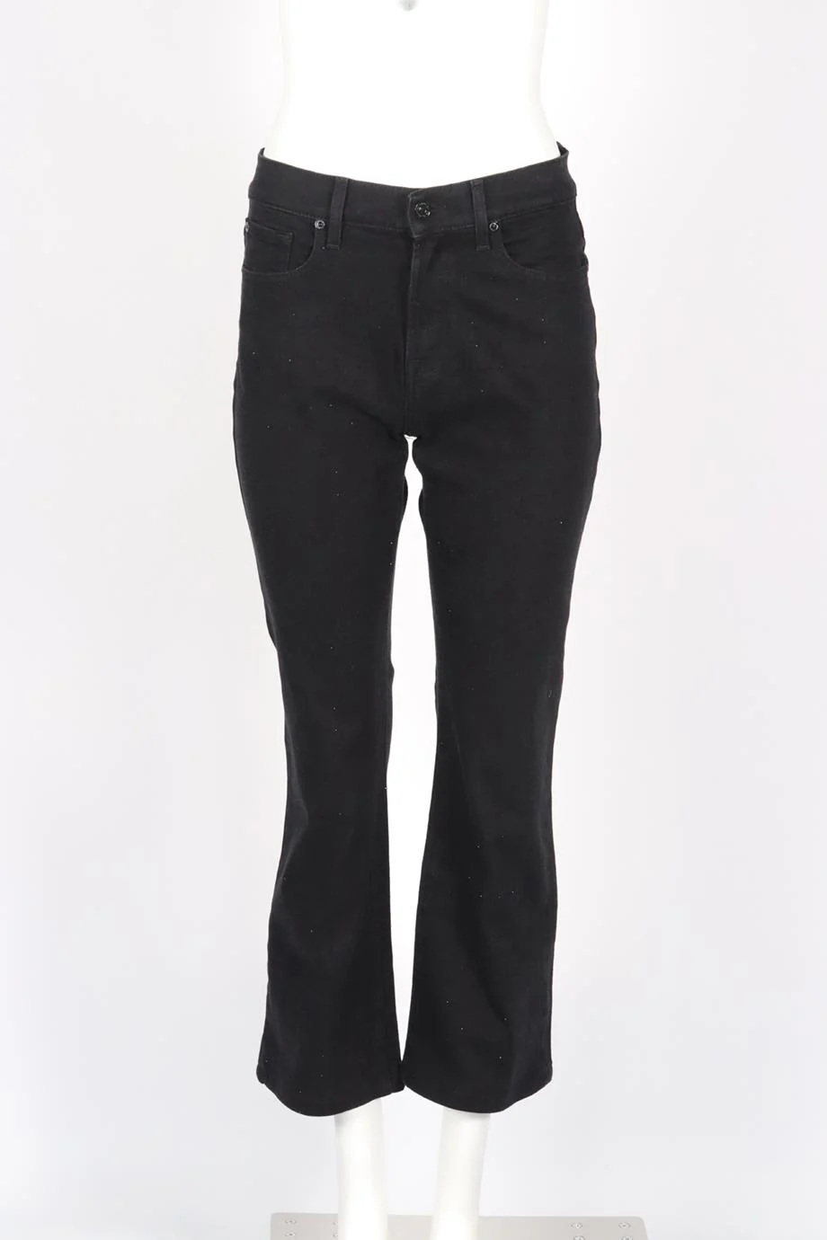 7 FOR ALL MANKIND EMBELLISHED HIGH RISE STRAIGHT LEG JEANS W27 UK 8-10 - Image 2