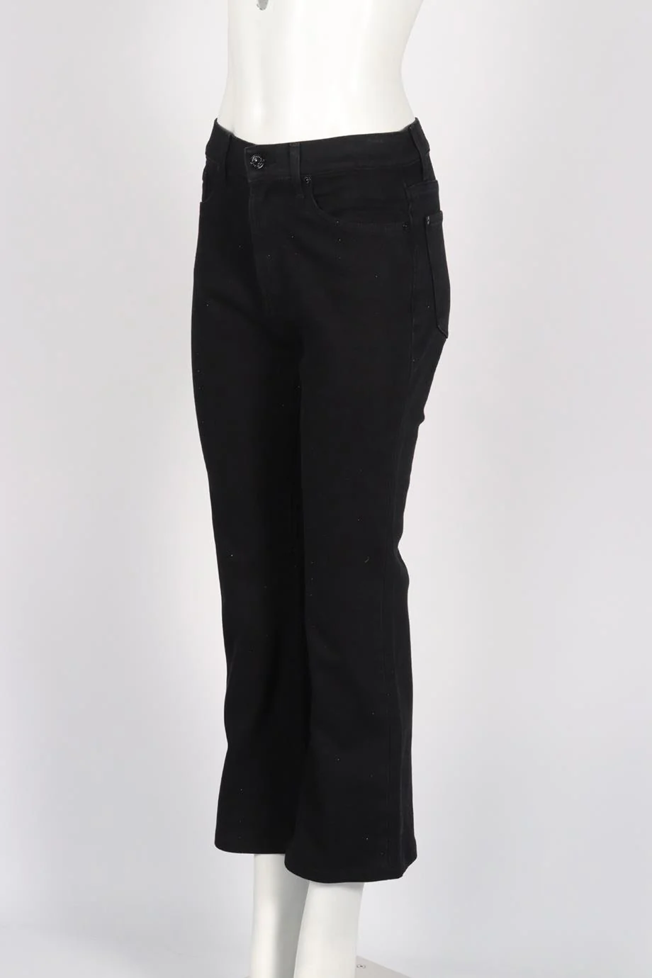 7 FOR ALL MANKIND EMBELLISHED HIGH RISE STRAIGHT LEG JEANS W27 UK 8-10 - Image 3
