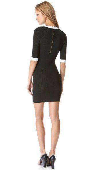 A.L.C. ALDRIDGE GREEN RIBBED DRESS MEDIUM - Image 5