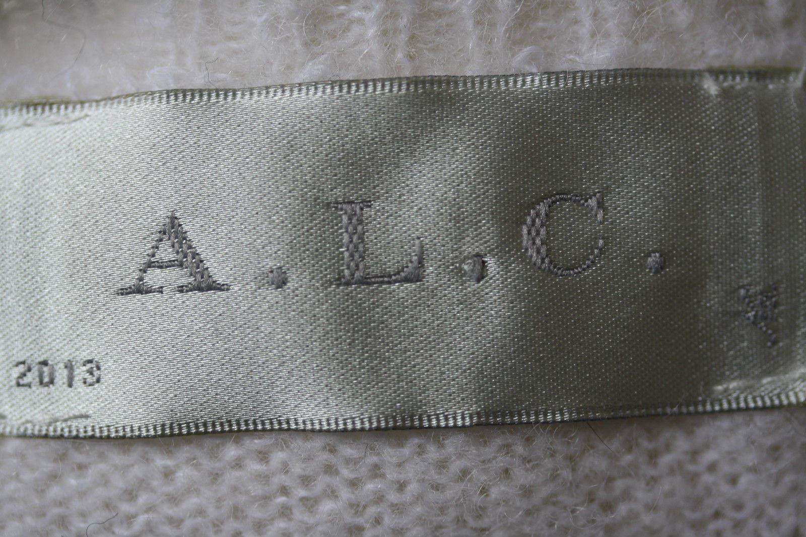 A.L.C. ALICE CREAM BLACK BOATNECK SWEATER JUMPER MEDIUM - Image 5