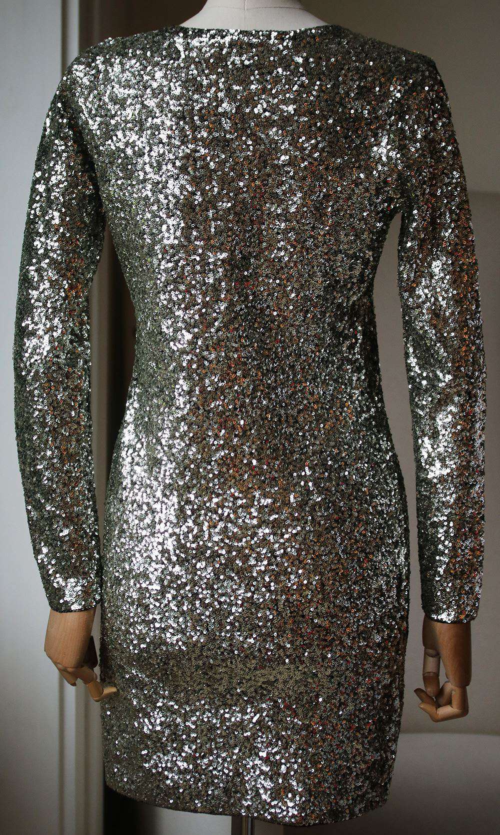 A.L.C. ALIYA SEQUIN EMBELLISHED MINI DRESS XSMALL - Image 5