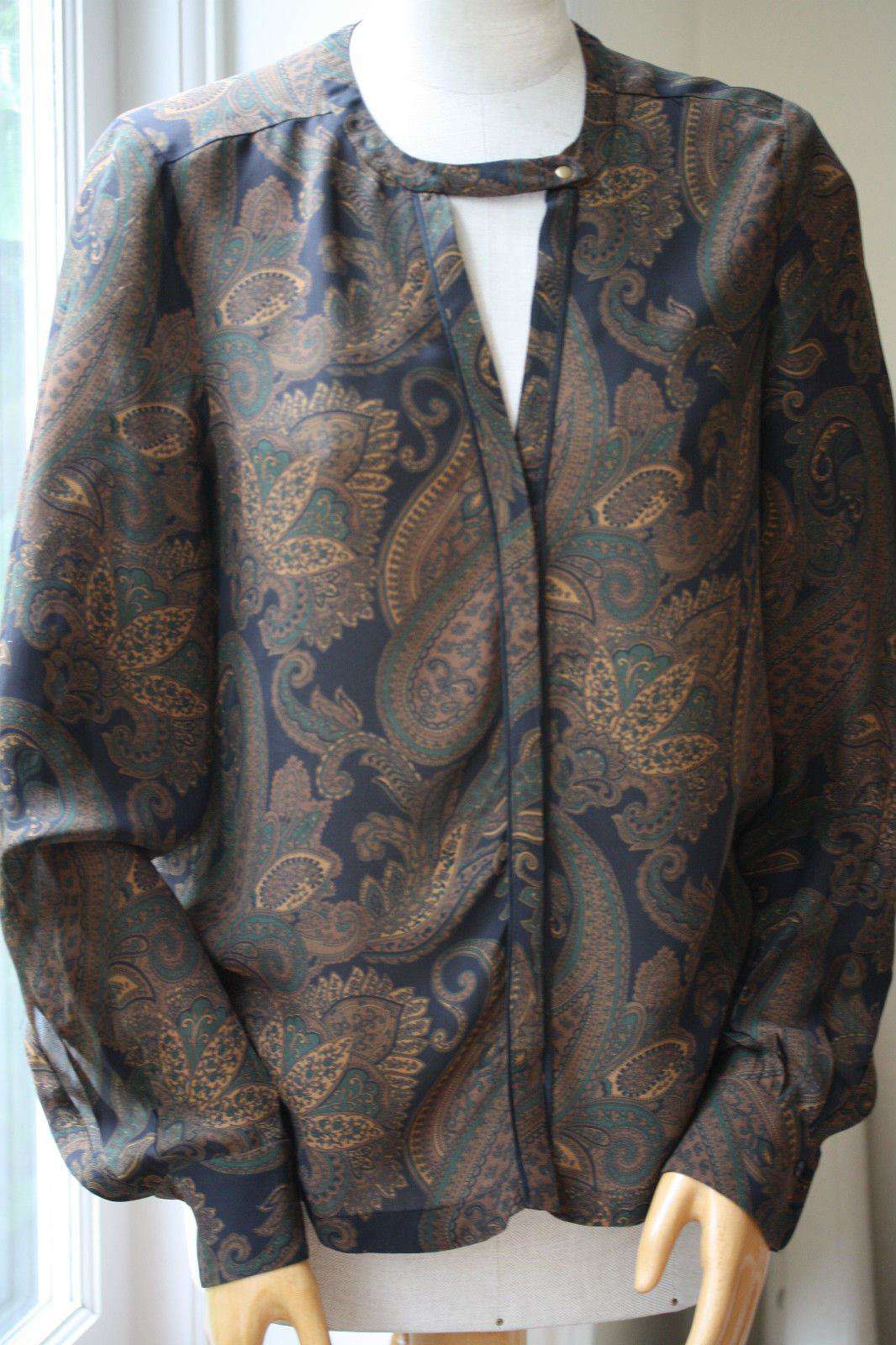 A.L.C. ARI PAISLEY BLOUSE TOP SMALL - Image 6