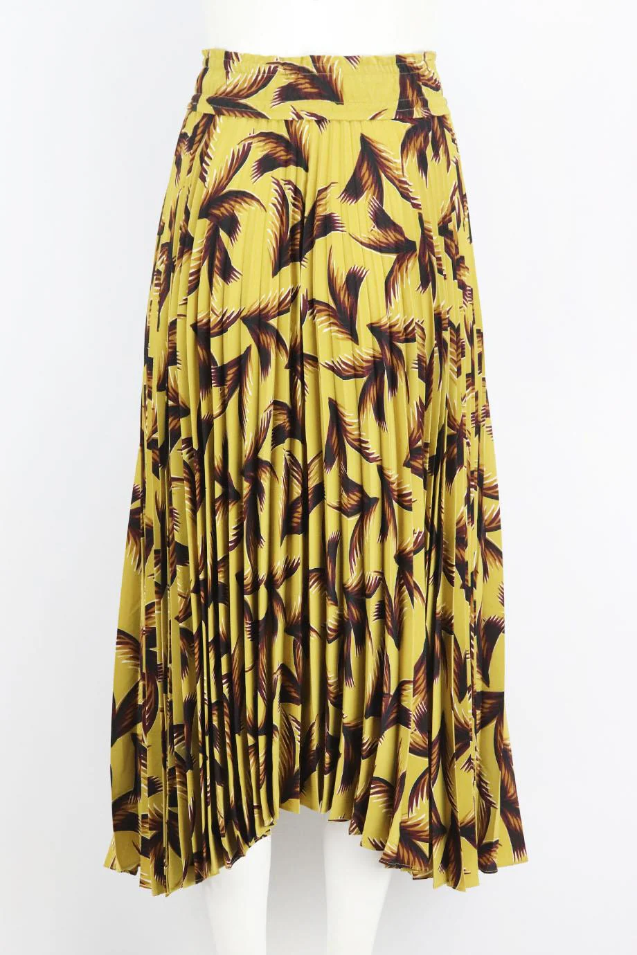 A.L.C. ASYMMETRIC PLEATED PRINTED CREPE MIDI SKIRT US 4 UK 8 - Image 4