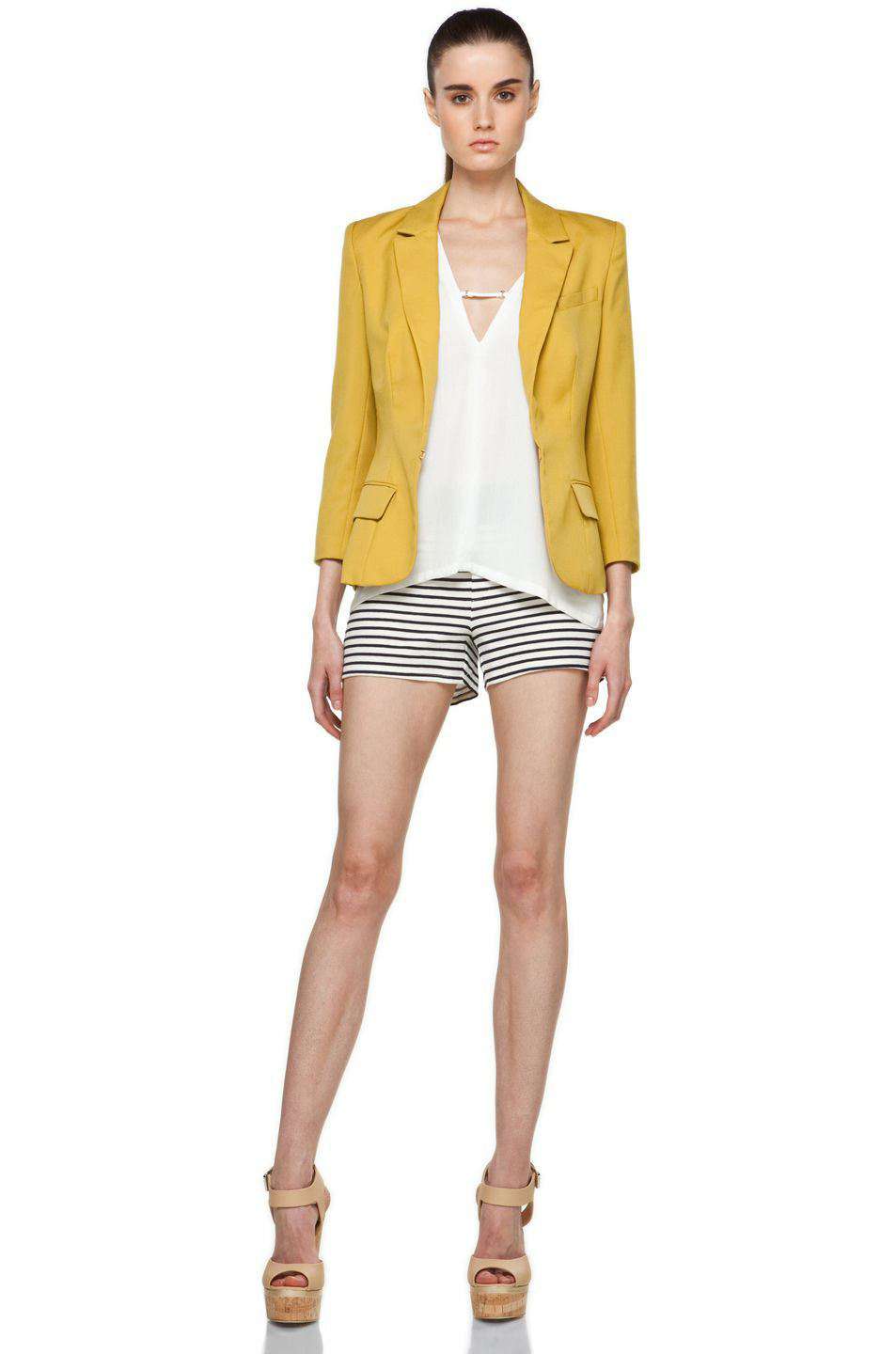 A.L.C. BENJI NAVY & WHITE STRIPED MINI SHORTS XS - Image 10