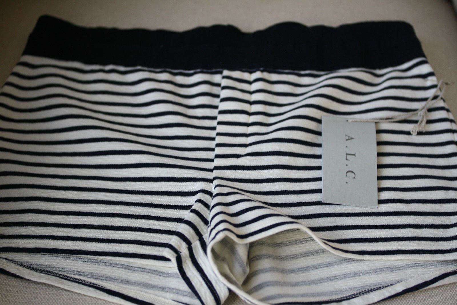 A.L.C. BENJI NAVY & WHITE STRIPED MINI SHORTS XS - Image 8