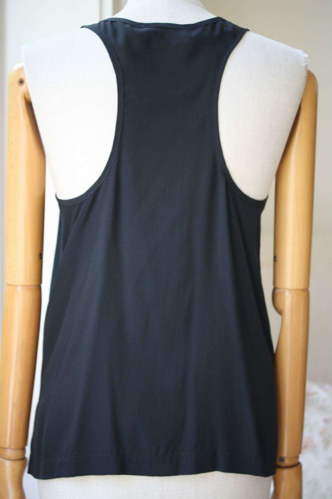 A.L.C. BLACK WASHED SILK ELLE ZIP FRONT TOP SMALL - Image 6