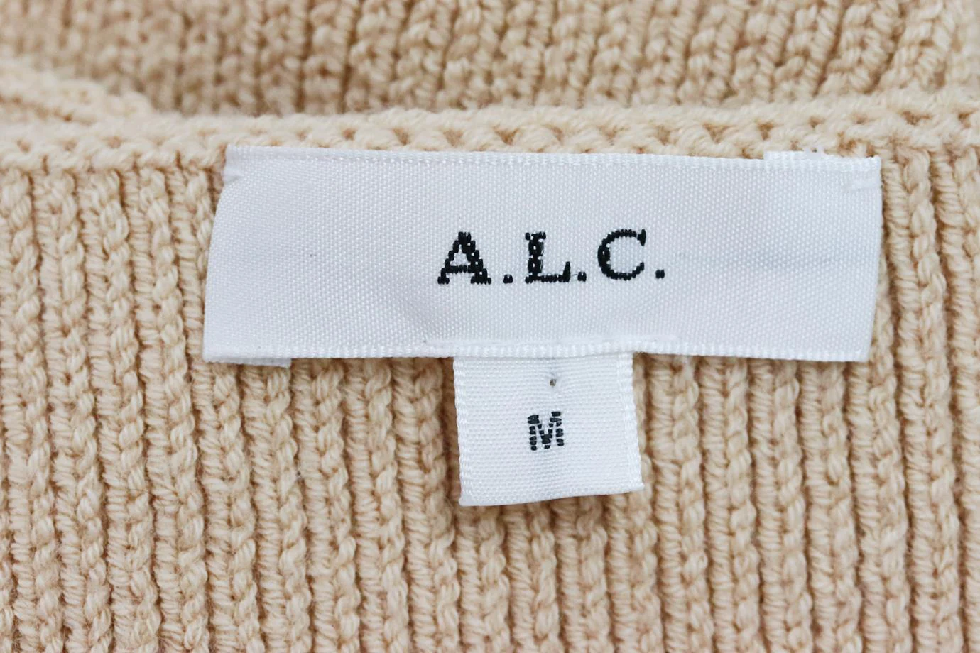 A.L.C. CROPPED RIBBED COTTON BLEND TOP MEDIUM - Image 5