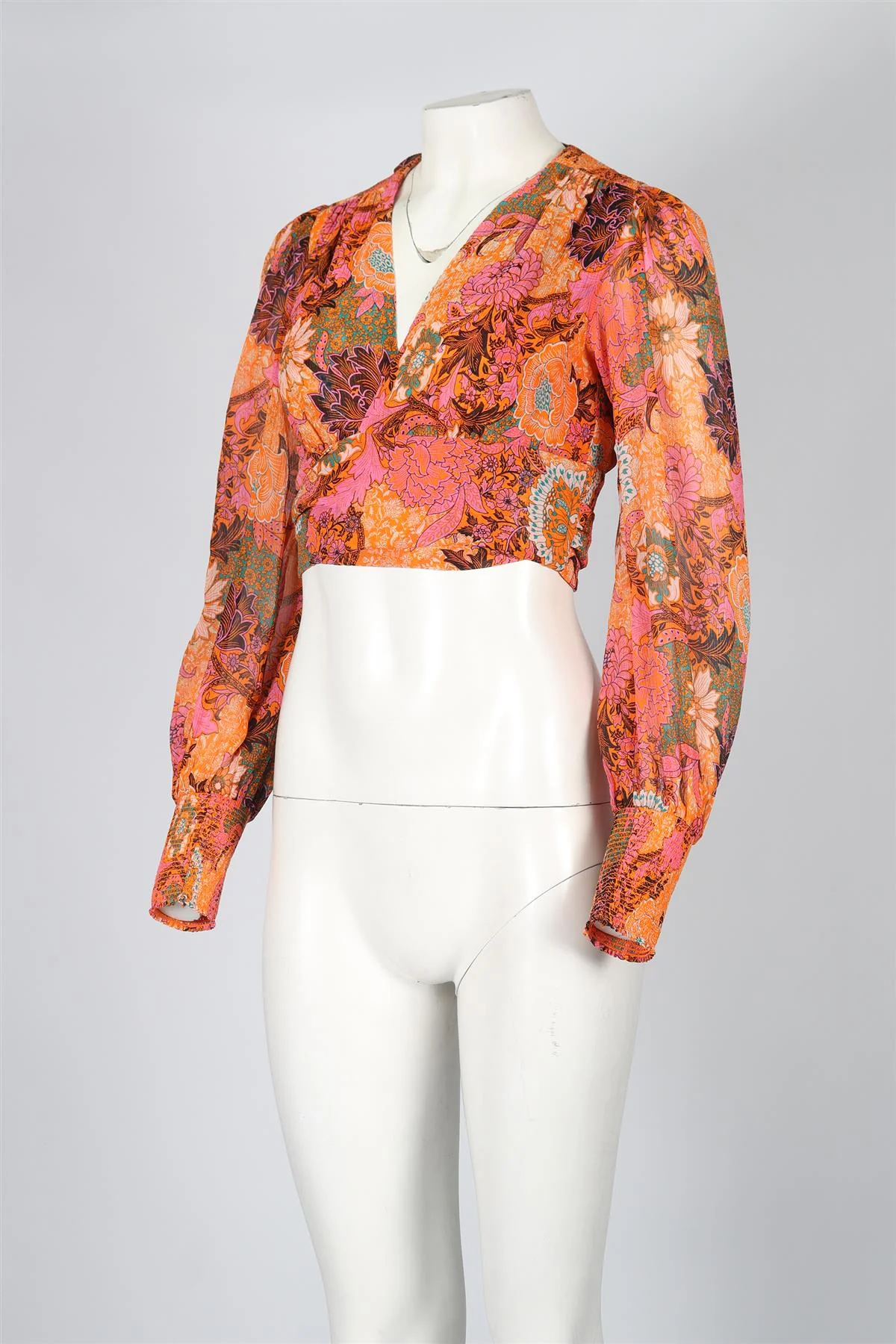 A.L.C. CROPPED SILK TOP US 6 UK 10 - Image 3
