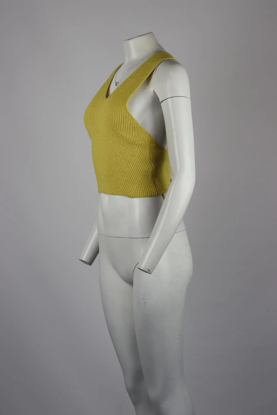A.L.C. CROPPED TIE BACK KNIT TOP SMALL - Image 3