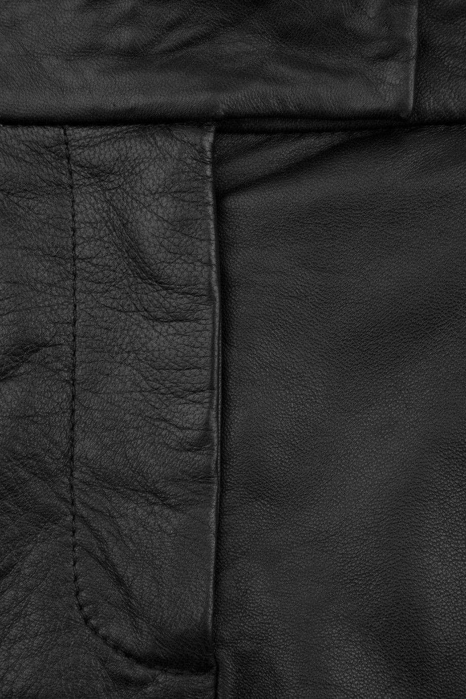 A.L.C. CUFFED BLACK LEATHER SHORTS US 4 UK 8 - Image 4