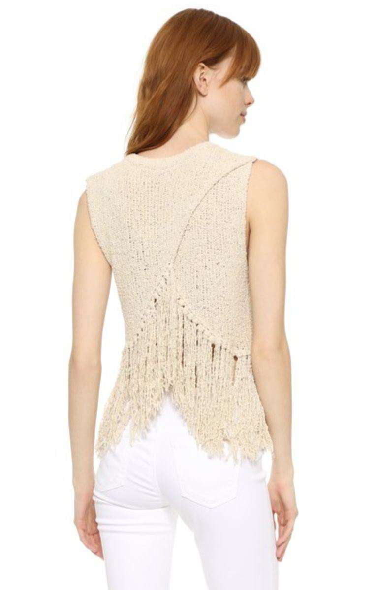 A.L.C. DYLAN FRINGED KNIT TOP SMALL - Image 8