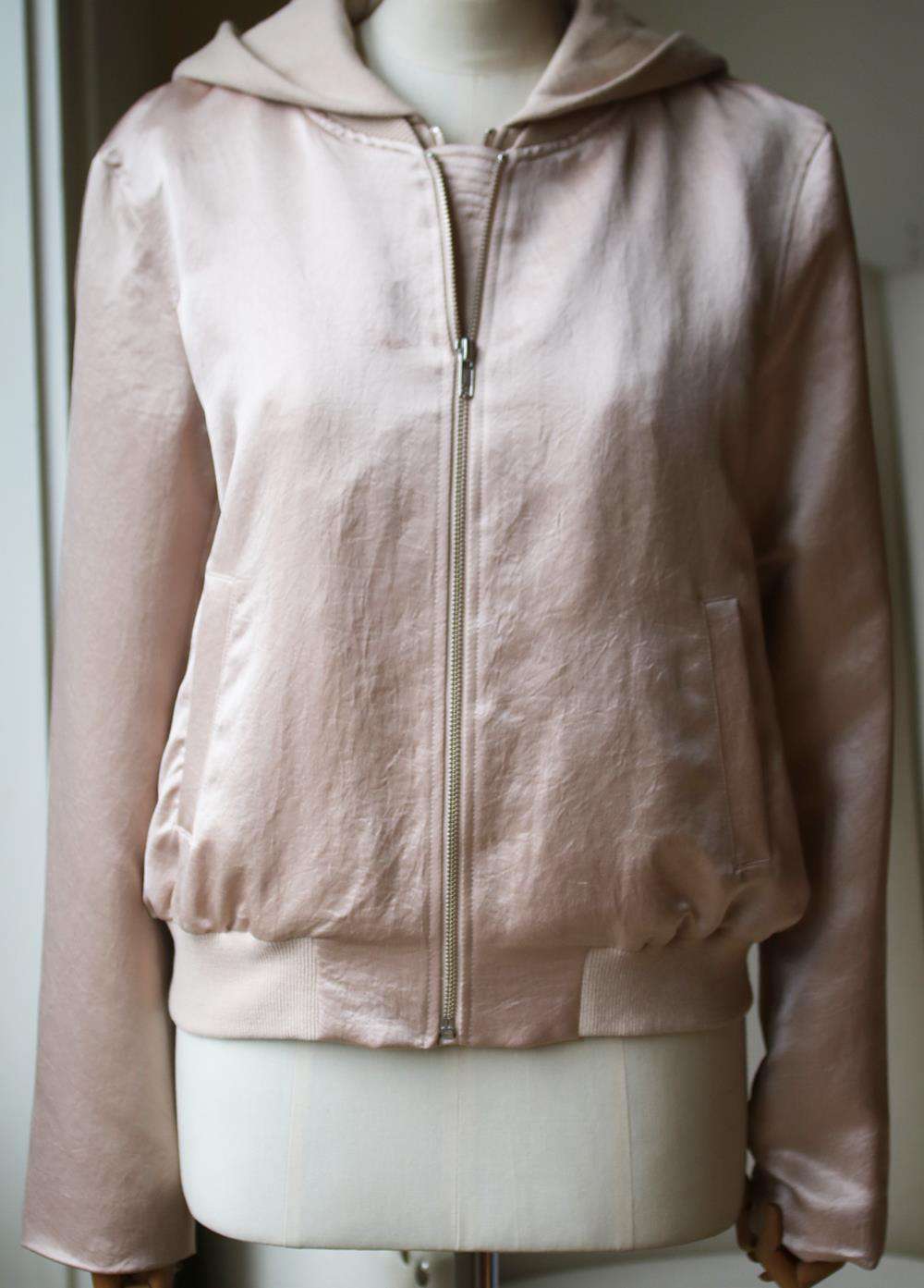 A.L.C. EDISON SATIN BOMBER JACKET LARGE - Image 2
