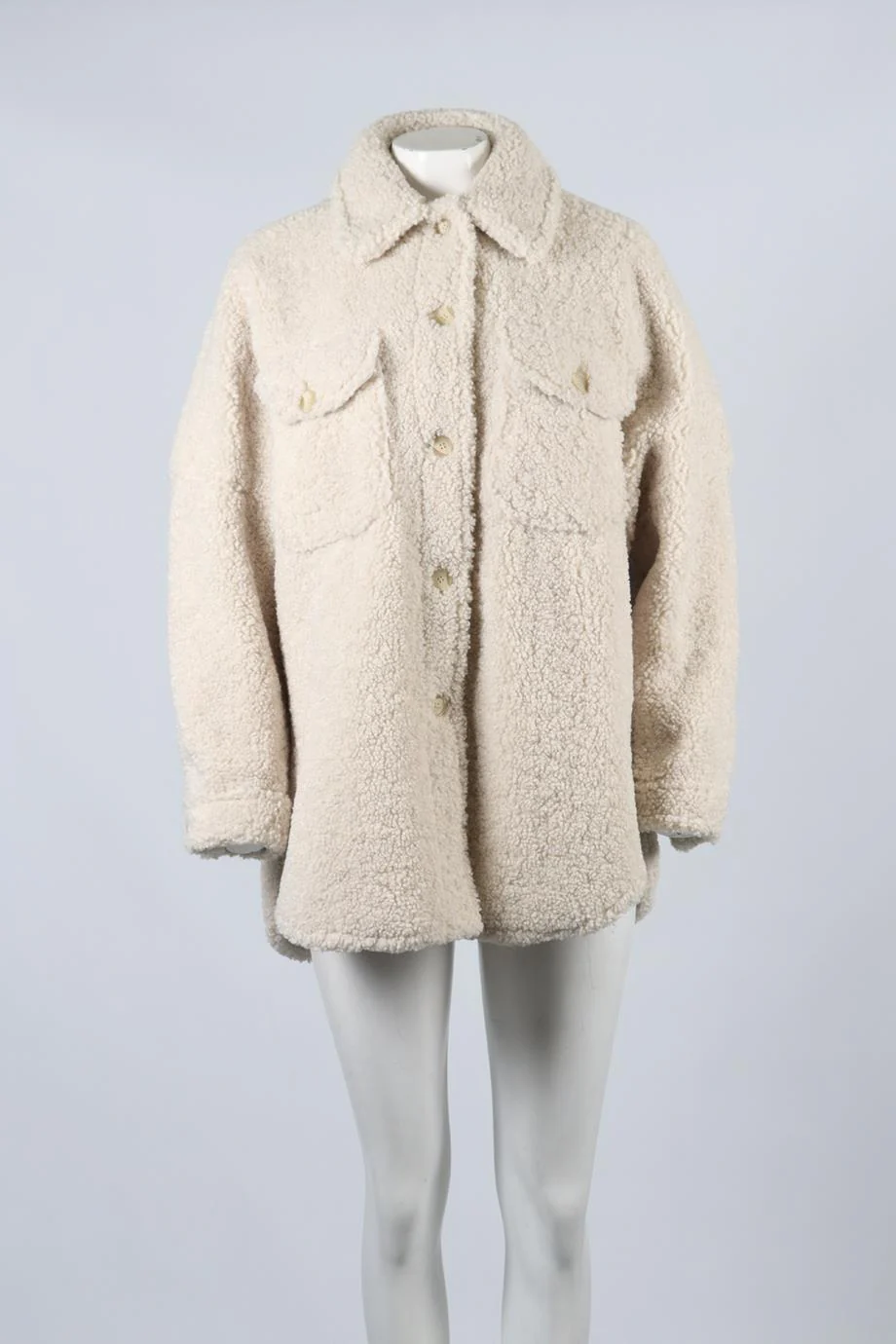 A.L.C. FAUX SHEARLING SHIRT SMALL - Image 2