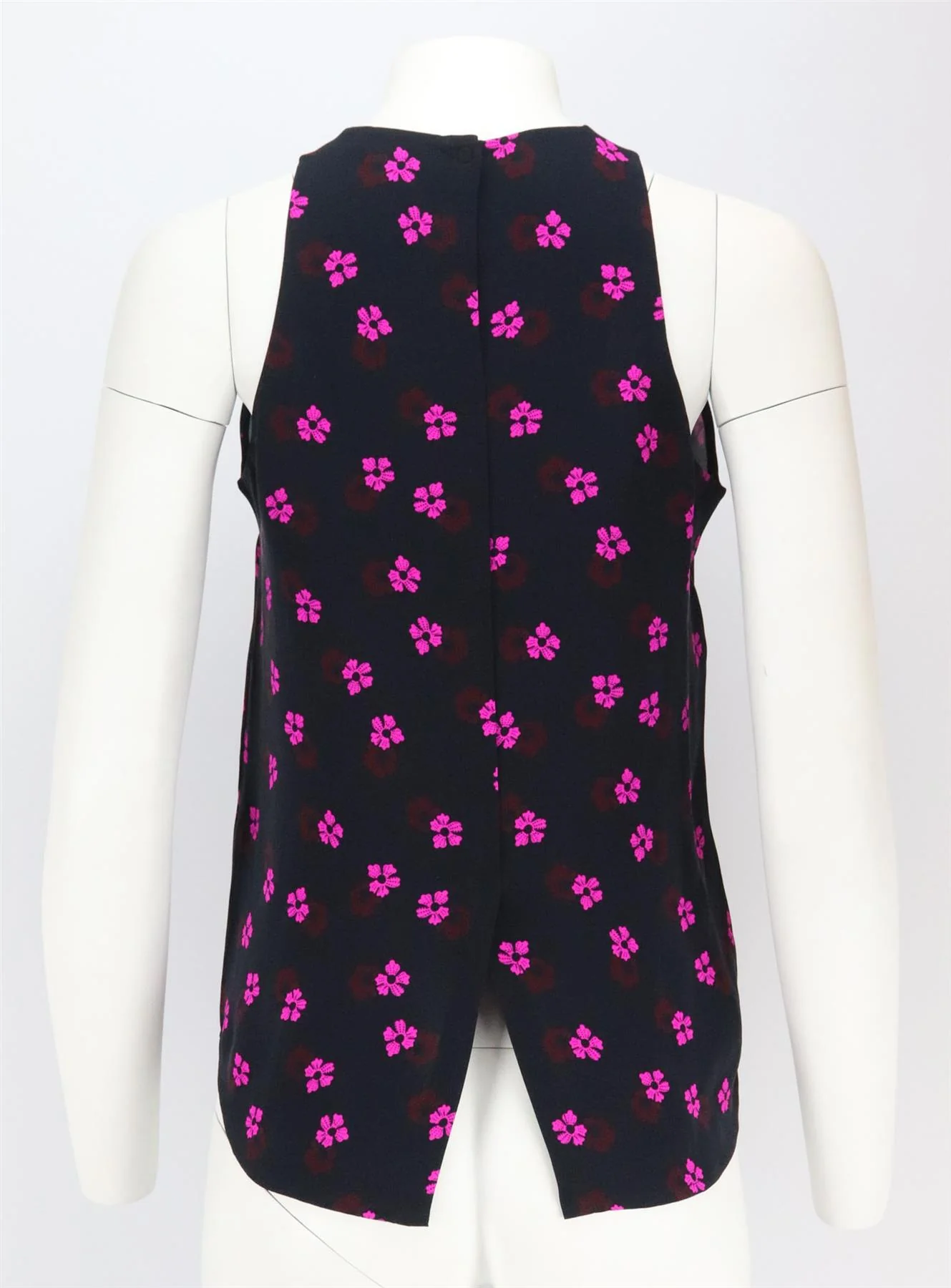 A.L.C. FLORAL PRINT SILK CREPE TOP US 4 UK 8 - Image 4