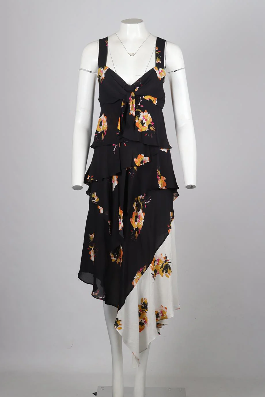 A.L.C. FLORAL PRINT SILK MAXI DRESS US 6 UK 10 - Image 2