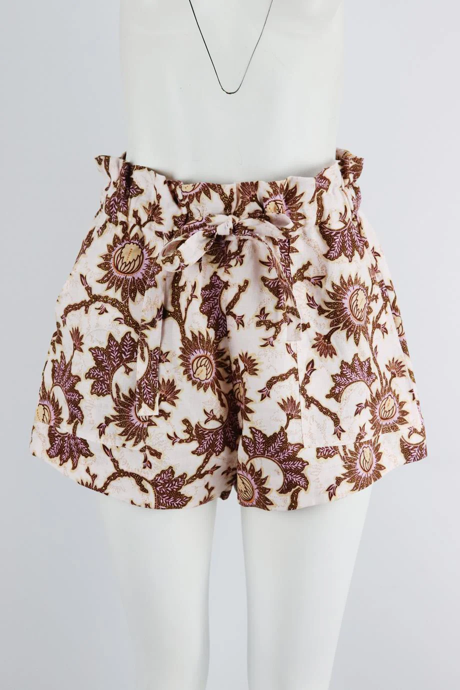 A.L.C. FLORAL PRINTED LINEN SHORTS US 6 UK 10 - Image 2