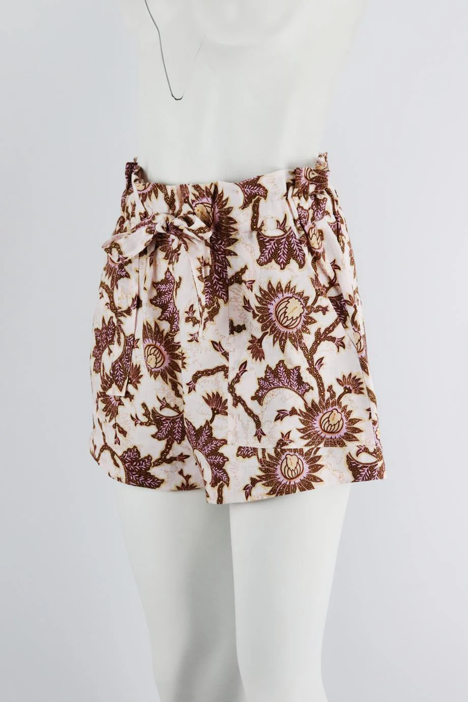 A.L.C. FLORAL PRINTED LINEN SHORTS US 6 UK 10 - Image 3