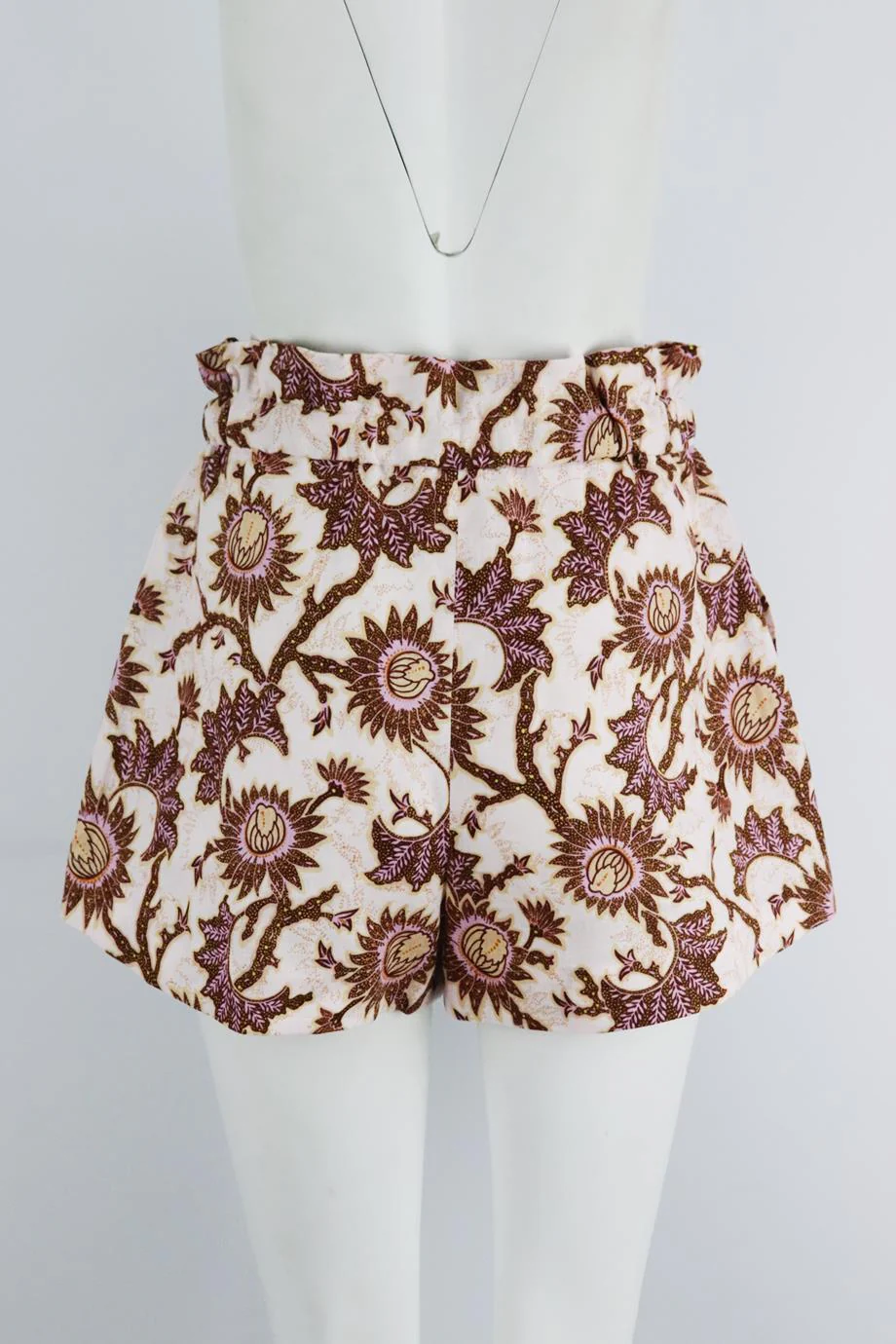 A.L.C. FLORAL PRINTED LINEN SHORTS US 6 UK 10 - Image 4