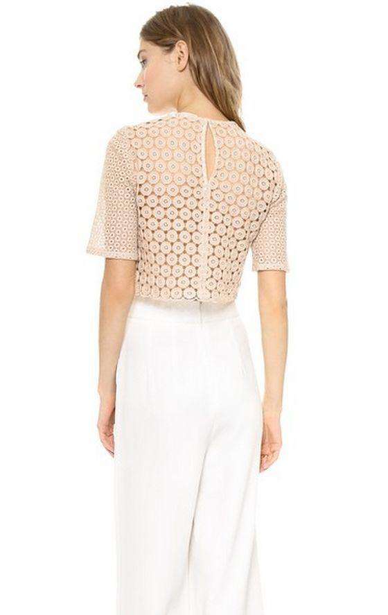 A.L.C. FREMONT BEIGE CROCHET TOP SMALL - Image 3