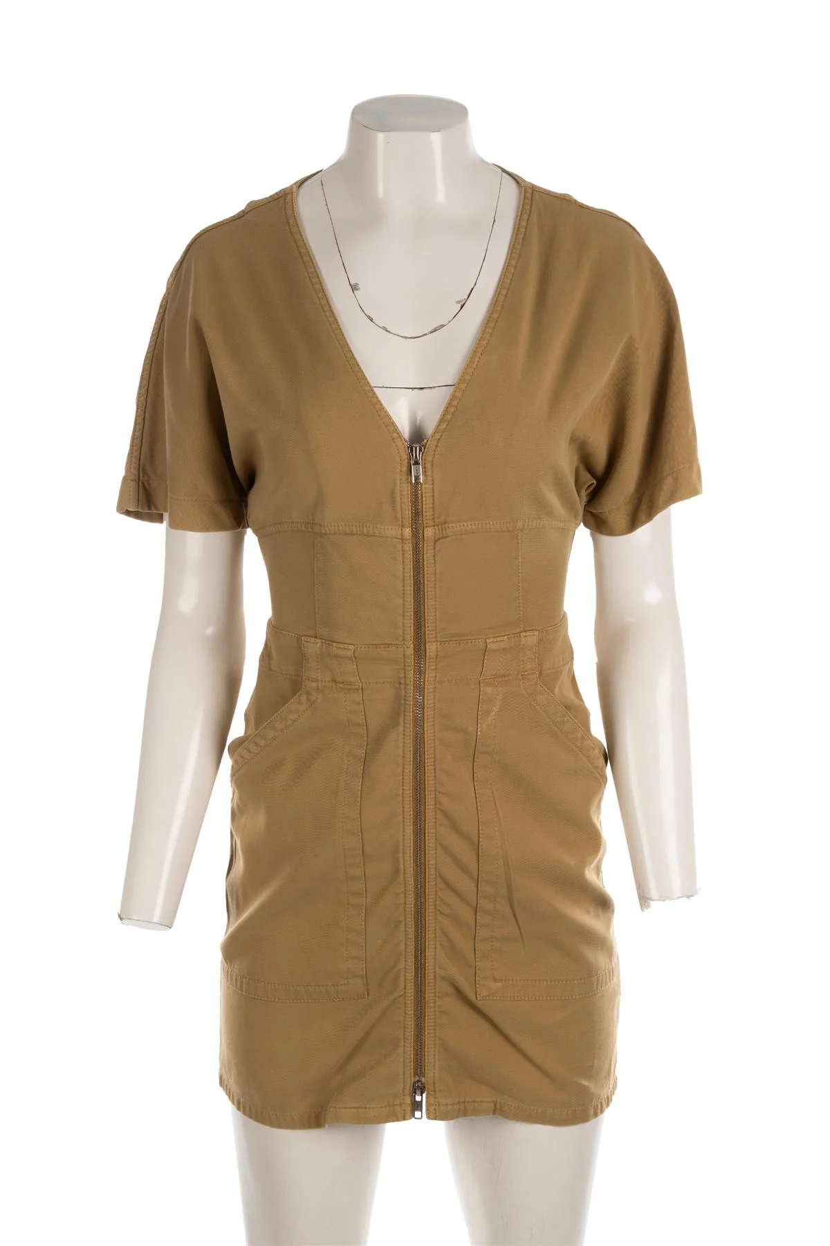 A.L.C. Green Cotton Mini Dress US 0 UK 4 - Image 2