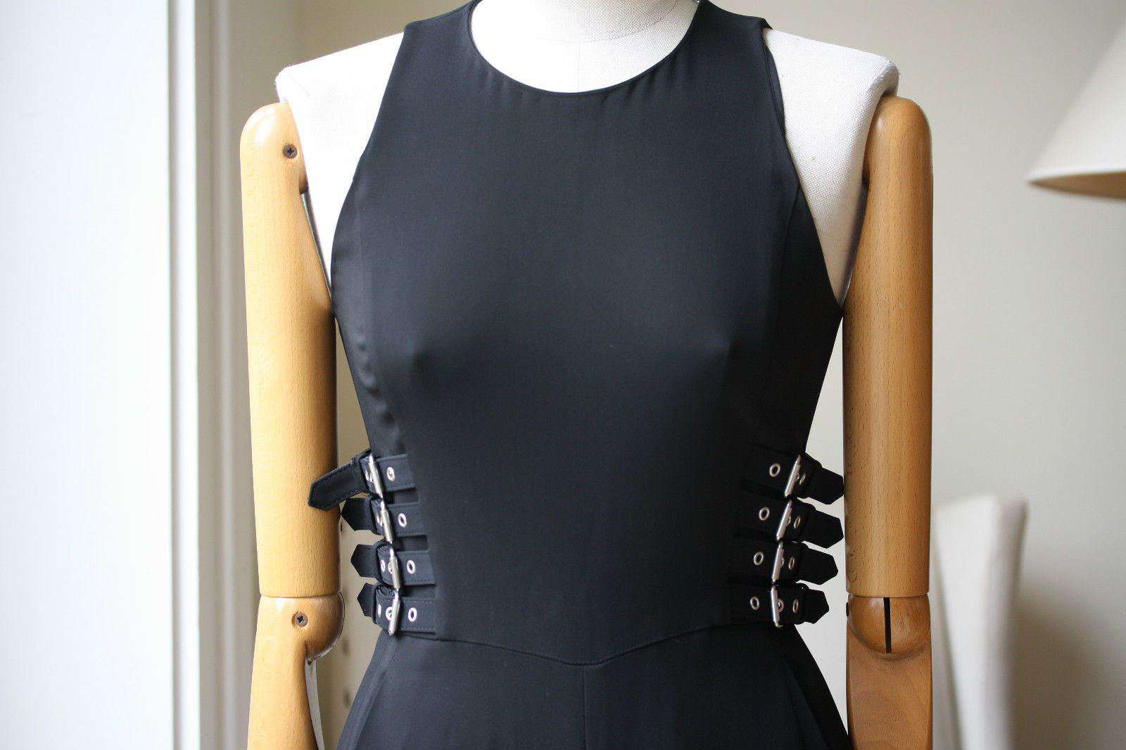 A.L.C. GREG BUCKLE BLACK CREPE JUMPSUIT JUMPER US 4 UK 8 - Image 7