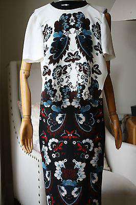 A.L.C. HALEY GARLAND-PRINT SILK PENCIL SKIRT AND WHITE PERALTA TOP US 2 UK 6/8 - Image 3