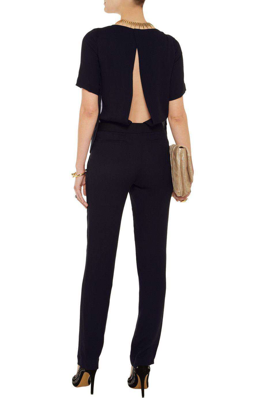 A.L.C. HARLAN BLACK CREPE JUMPSUIT US 4 UK 8 - Image 6