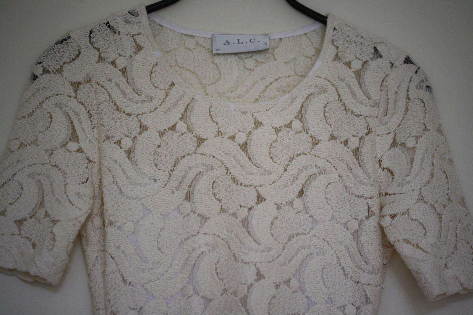 A.L.C. JAGGER COTTON-BLEND LACE DRESS US 4 UK 8 - Image 4
