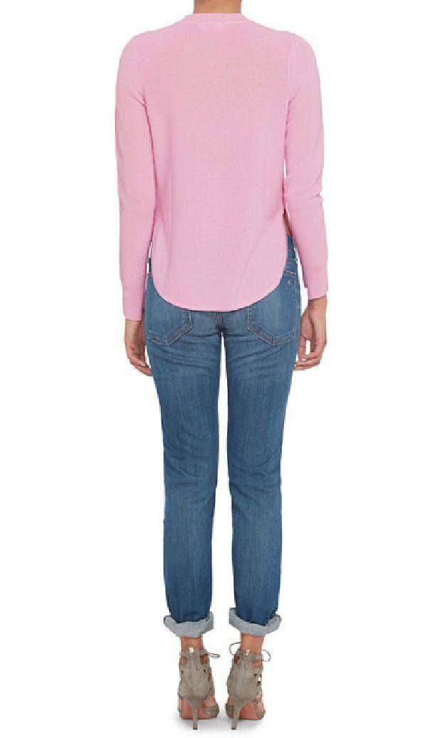 A.L.C. JAYNE SIDE SLIT PINK SWEATER SMALL - Image 2
