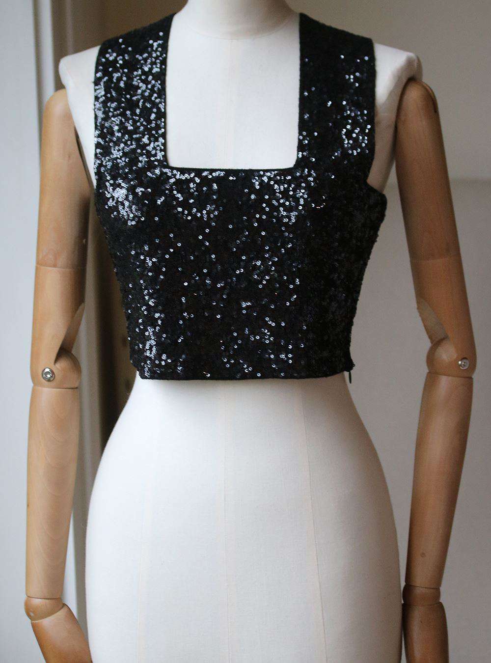 A.L.C. LIA SEQUIN CROPPED TOP SMALL - Image 3