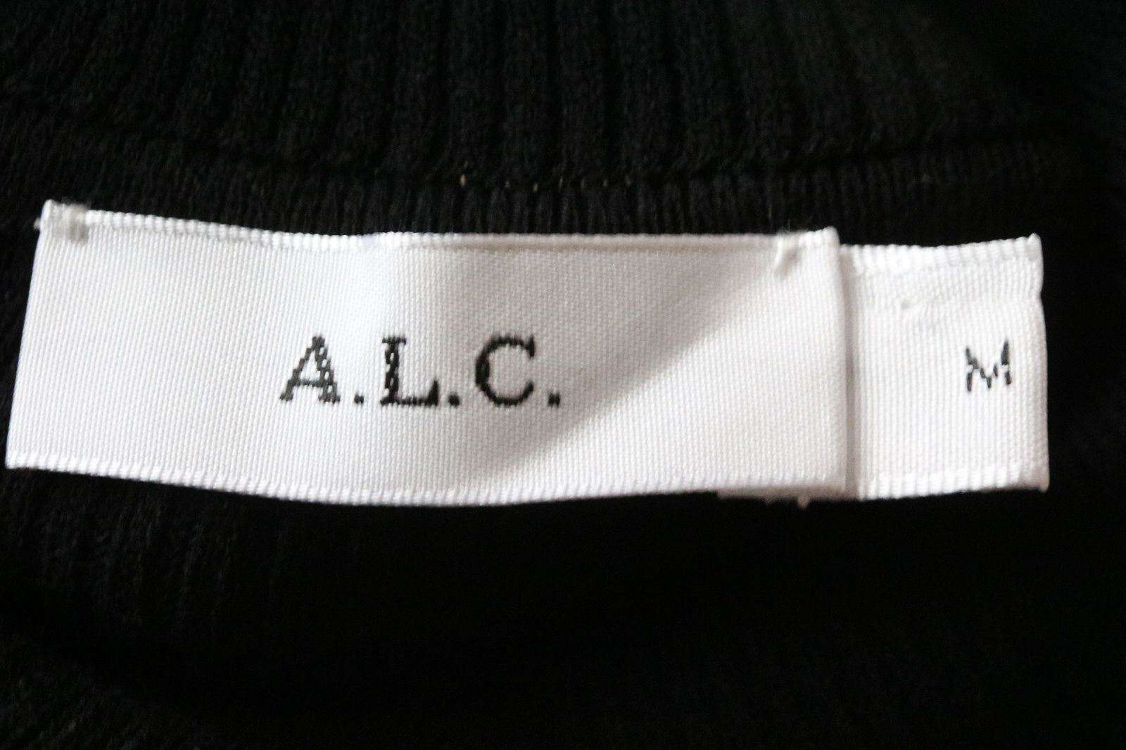 A.L.C. MERVYN RIBBED BLACK CUT OUT SWEATER MEDIUM - Image 3