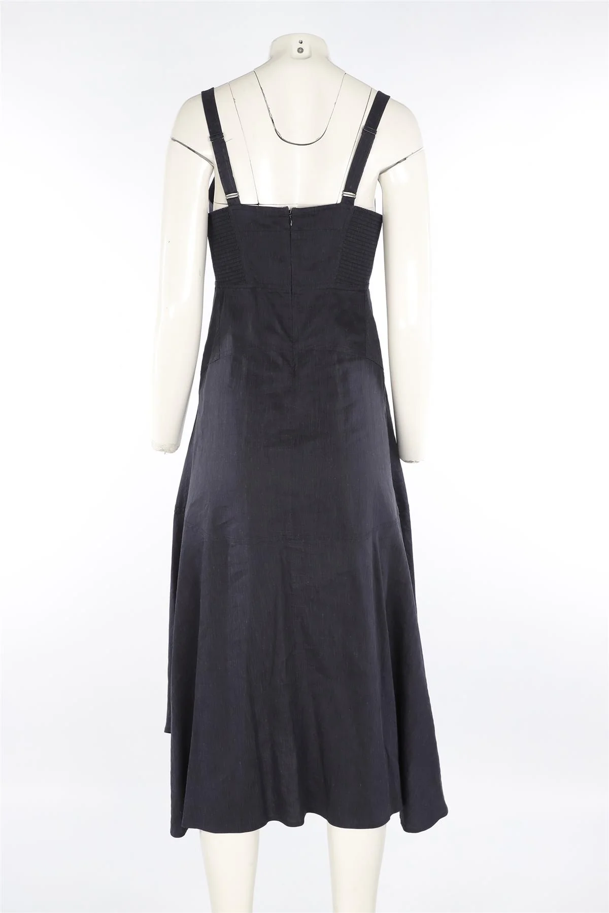 A.L.C. NAVY LINEN MAXI DRESS UK 8 - Image 4