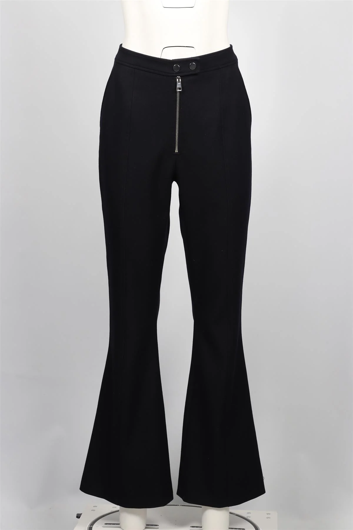 A.L.C. NAVY WOOL BLEND FLARED PANTS US 10 UK 14 - Image 2